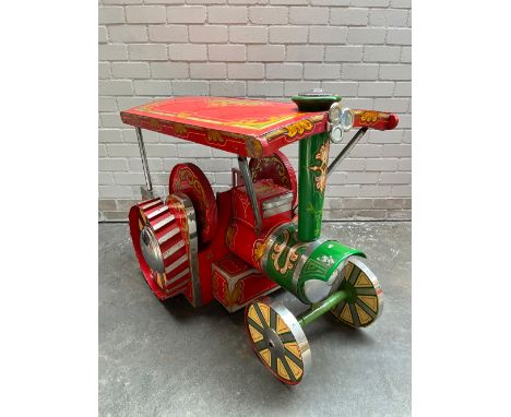 Carousel steam tractor originally built in 1951 by Coullson, a well known ride builder in the UK. Height: 100 cm. Width: 120 