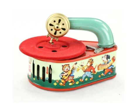 Gama 54 Pixie Phone toy gramophone in original box. Lithograph is perfect, no scratches, as new, in working condition. Condit