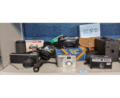 Photographic equipment and accessories to include a Miranda 630 CD Multi dedicated flash gun, an Ozeck 35mm camera lens, a Ca