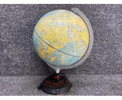 Vintage Revolving electric Globe lamp