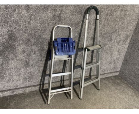 A pair of aluminium step ladders