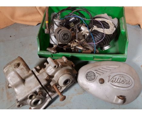 A Villiers engine, dismantled, buyers should check how complete this lot is.