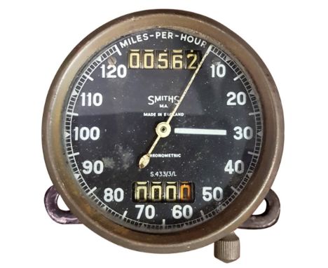 A Smiths chronometric 120 MPH odometer, with bracket (2).