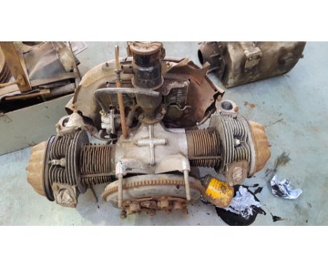 A Citroen 2CV engine, stamped AM 114 98 and two gearboxes, unknown condition (3).