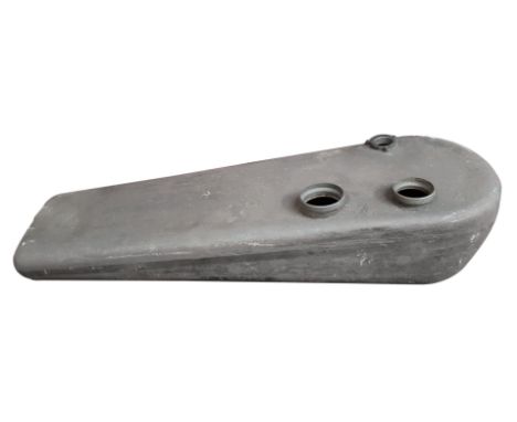 A vintage Raleigh petrol tank.