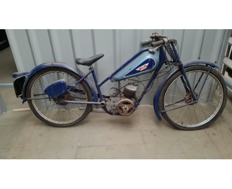 c.1950 James Autocycle. Registration number not registered. Frame number not found. Engine number SO1 22187. James had begun 