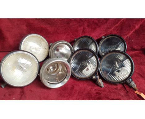 Two pairs of SIMS lamps, a pair of King of the Road S700 lamps, a Kind of the Road No 516 lamp and another similar (8).