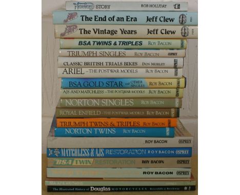 Nineteen motorcycle books related to British marques, mainly by Osprey Print (19).