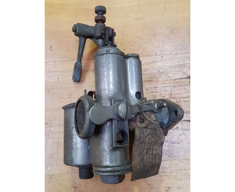 A Binks patent 12690 vintage/veteran carb, number 25655 with operating label, possible NOS.