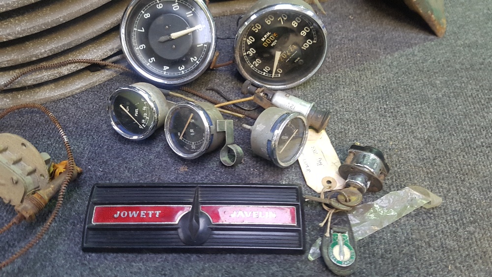 Jowett Javelin - a quantity of parts from car registered as BHG 738 ...