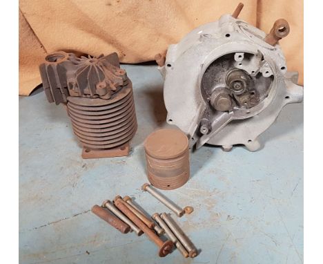 An unknown single cylinder engine, both cases stamped 993; buyers should check how complete this lot is.