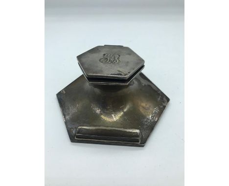 A Walker and Hall hallmarked silver inkwell.
