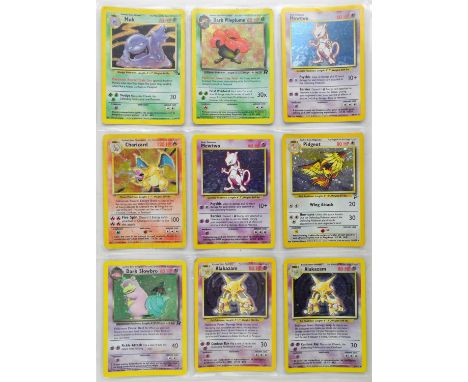 Pokemon TCG. Lot of around 60-70 vintage Pokémon cards from Base, Jungle, Fossil, Team Rocket and Base set 2. Highlights incl