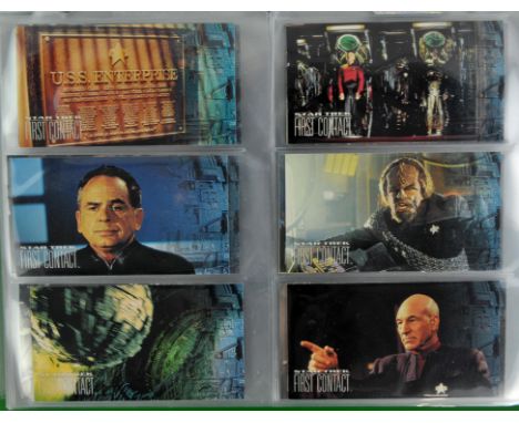 Star Trek: First Contact (SkyBox) 1996 Trading Cards. Complete Base set (1-60), also includes all the Behind the Scenes Cards