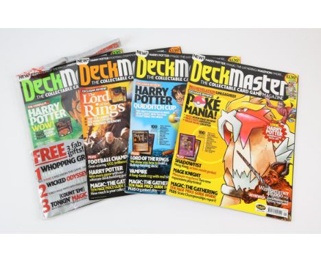 Lot of Four Deckmaster Magazines from the early 2000's. Issue one is sealed and contains one Magic the Gathering Sampler Pack
