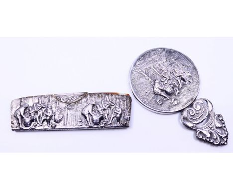Danish silver comb and a mirror&nbsp;
