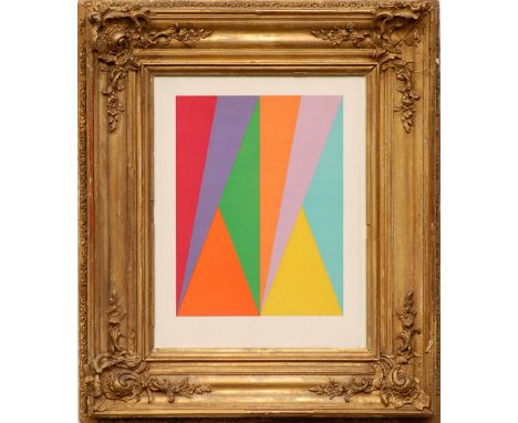 MAX BILL 'Composition', lithograph 1975, limited edition 575, on arches wove paper, 35cm x 27cm, framed.