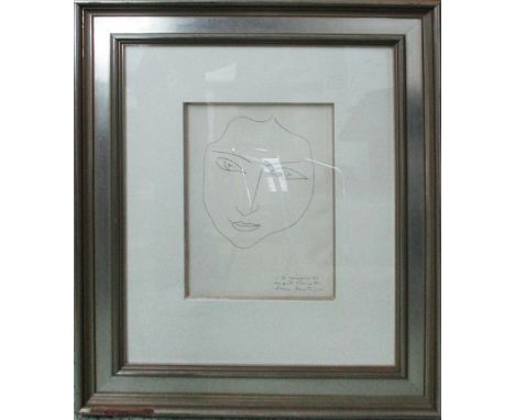 HENRI MATISSE 'In memory of Angela Lamotte', original lithograph on wove paper with the Marais watermark, 1945, with certific