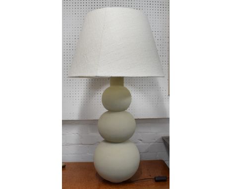 TABLE LAMP, twin branch ball style with shade, 93cm H.