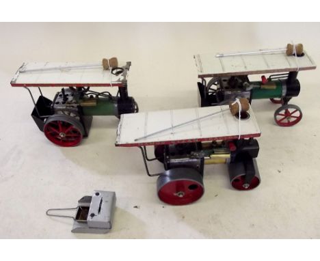 Two Mamod stream traction engines and a steam roller - some alterations