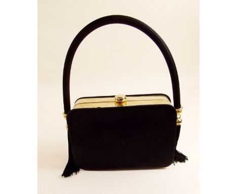 A vintage evening purse or miniaudere with compact and mirror 