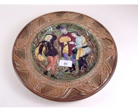 A vintage large Beswick display plate Shakespeare "As you like it"