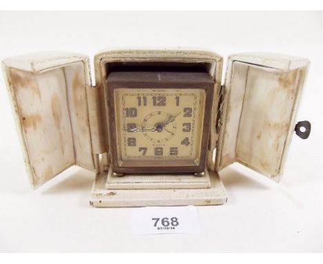 A Selex travel alarm clock boxed 