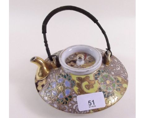 A Japanese late Satsuma teapot 