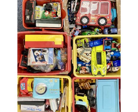 COLLECTABLES LARGE QUANTITY including scale model vehicles, toys and other items containing 6 boxes/cratesProvenance: private