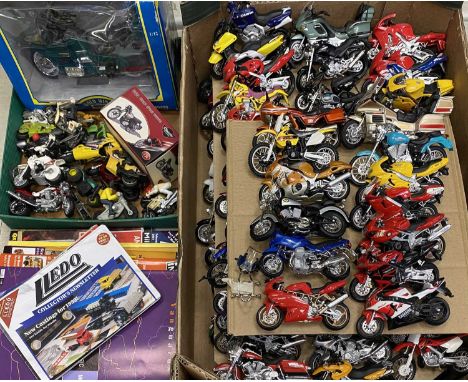 COLLECTION OF SCALE MODEL MOTORCYCLES over 100 and various model collector magazinesProvenance: private collection Gwynedd 