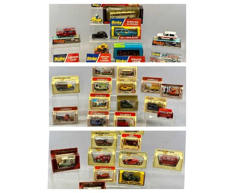 COLLECTION OF DIECAST SCALE MODEL VEHICLES, mainly boxed including Dinky, Matchbox, Lledo and Days GoneProvenance: private co