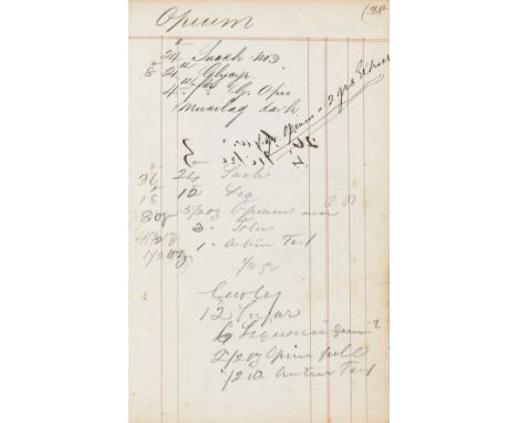 Medical Recipes.- [Collection of pharmacist's recipes], manuscript, c. 230pp., 1f. loose, others working loose, foxed and bro