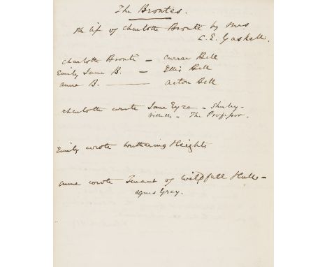 Brontëana.- Mossman (George Robert, Bradford solicitor, son of George Mossman, physician, fl. 1770-1824, 1795-1870) Commonpla