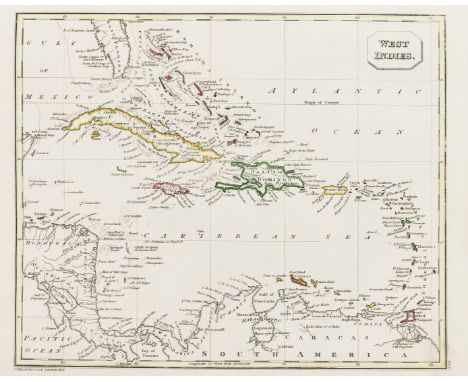 Atlases.- Ostell's New General Atlas, new edition, 30 engraved maps hand-coloured in outline (2 double-page), some minor worm