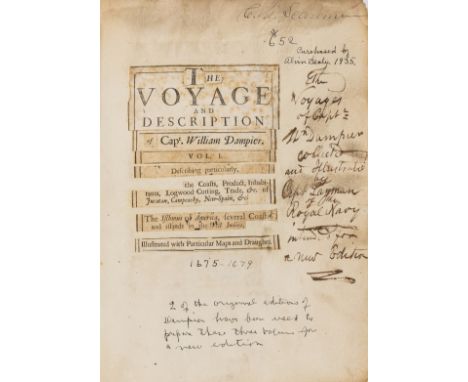 Voyages.- Editor's mock up.- Dampier (William) The Voyages of Capt. Wm. Dampier collected and illustrated by Capt. Layman  of