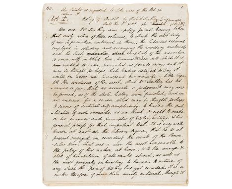 Southey (Robert, poet and reviewer, 1774-1843).- History of Brazil by Robert Southey Longman &amp; Co 1816, [a Review in The 