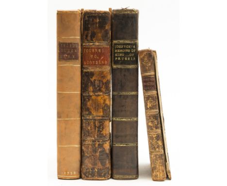 Johnson (Samuel) The Poetical Works, upper cover detached, sold by G. Kearsley, 1785; Memoirs of Charles Frederick, King of P