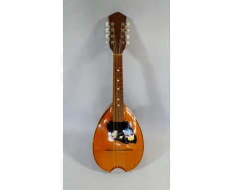 A Sicil Musica Catania Eight String Lute with Floral Pic Guard Decoration. 