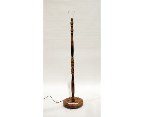 20th century standard lamp with pale green shade 