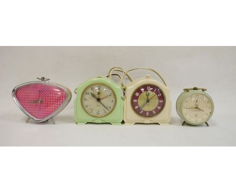 Smiths Sectric repeater clock, a Junghans Bivox alarm clock, another Smiths Sectric alarm clock and one other (4) 