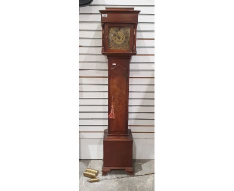 Possibly 19th century mahogany longcase of diminutive proportions, the brass dial marked 'Turner', with Roman numerals and su