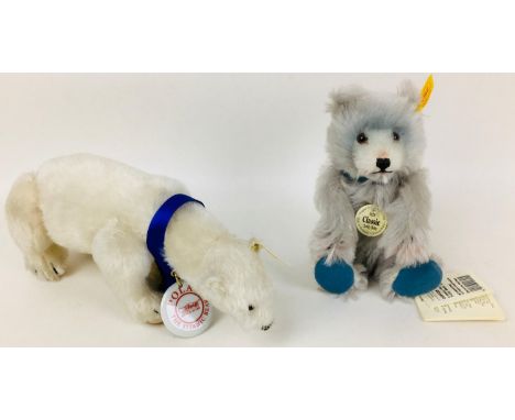 Two Steiff soft toy bears, a Titanic Polar bear, and a 1929 Classic replica bear, both without boxes. (2) 