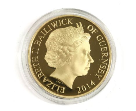 Coins, Great Britain, Elizabeth II (1952 - ), Five Pounds, 2014, The Centenary of the First World War commemorative gold coin