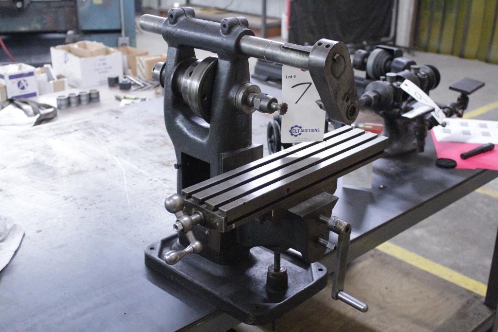 Vintage Bench Top Horizontal Milling Machine 17.75" X 4" Table. Overall ...