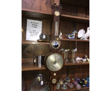 A rosewood five glass banjo barometer by P. Salvade