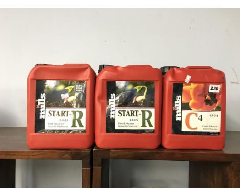 Two 5 litres Mills Start R and one 5 litres Mills C4