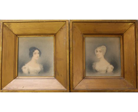 ADAM BUCK (1759-1833) PORTRAIT OF CLARA PEARSE, LATER MRS JOHN LANCE; AND ANOTHER, POSSIBLY OF HER SISTER, EACH 1822 A pair, 