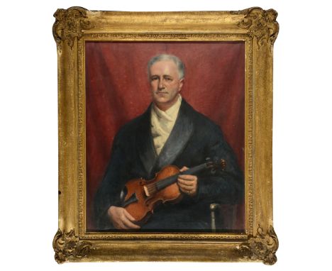 •NEVILLE STEPHEN LYTTON, 3rd EARL OF LYTTON (1879-1951)  PORTRAIT OF CLAUDE TRYON (d.1949), THE ARTIST'S SON IN LAW, WITH A V