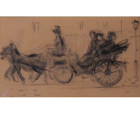 FIVE ASSORTED MODERN WORKS ON PAPER to comprise works by or attributed to Constantin Guys (figures with a horse and cart, 13 