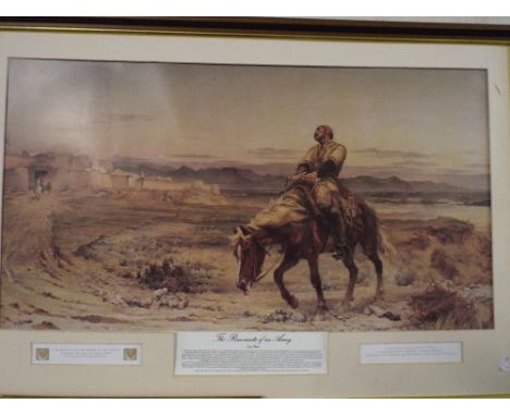 A Framed Military Print 'The Remnants of An Army After Lady Butler'